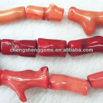 dyed red coral