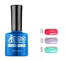 free shipping 6pcs Color 1000 pure soak off LED UV nail gel 10ml 75 colors for