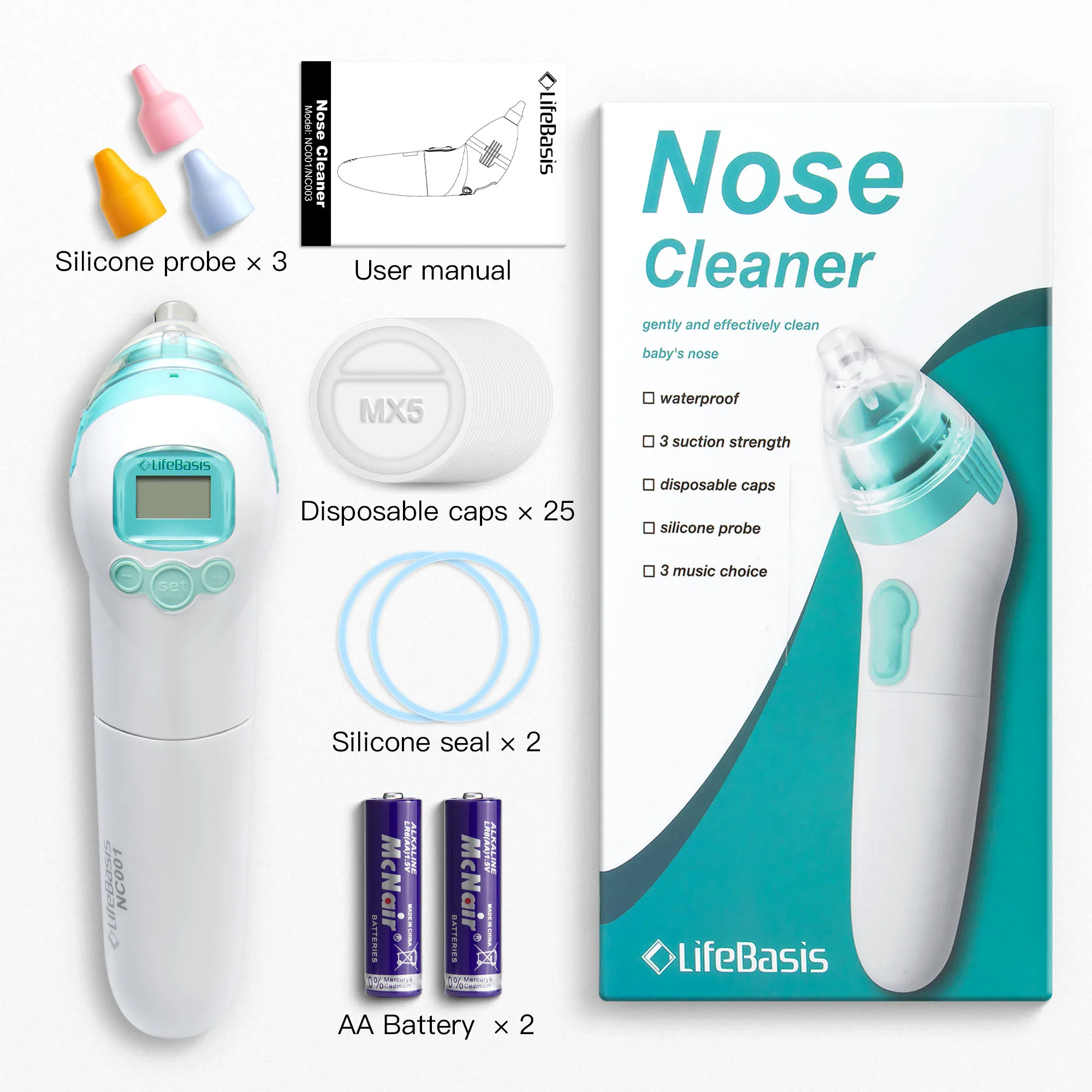 Wholesale nose vacuum suction electric nasal aspirator for baby