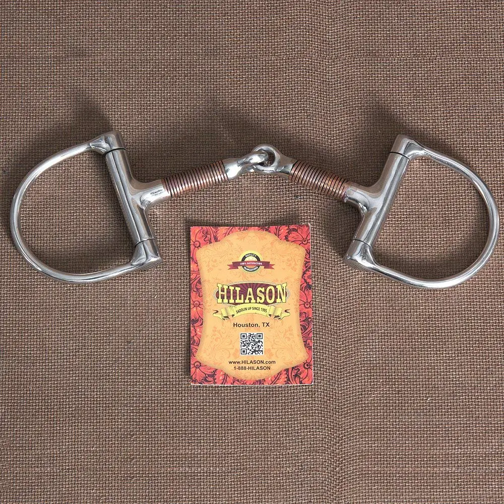 HILASON 5" WESTERN RED COPPER HORSE MOUTH DEE BIT w/ 2.5" RING