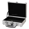 Aluminum briefcase business people to put documents attache case with pocket 14 inch hard silver suitcase