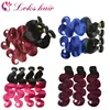 16 18 20 inch purple pink bundles 4 27 30 real beach curl human hair weave