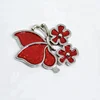 Custom metal glitter butterfly flower brooch