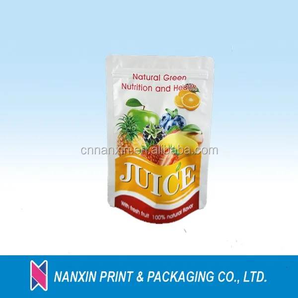 Food grade plastic packaging and printing stand up pouch for dried fruit