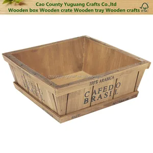 Creative Coffee Themed Decorative Wooden Storage Display Box for Flowers / Plants / Jewelry / Supplies