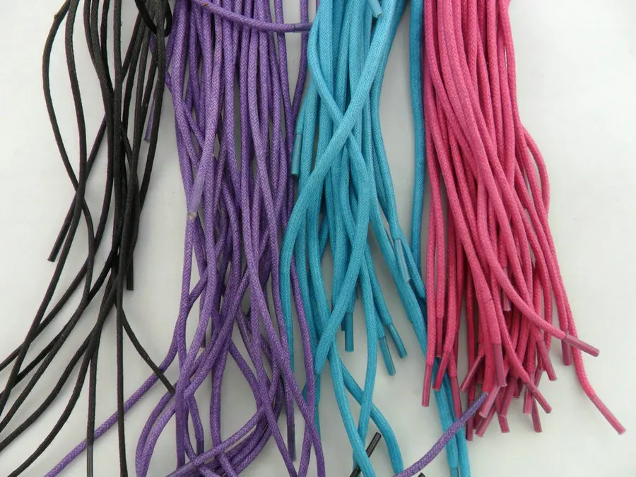 Shoe Lace Aglet Tips Polyester Colorful Company Promotion Round Wax