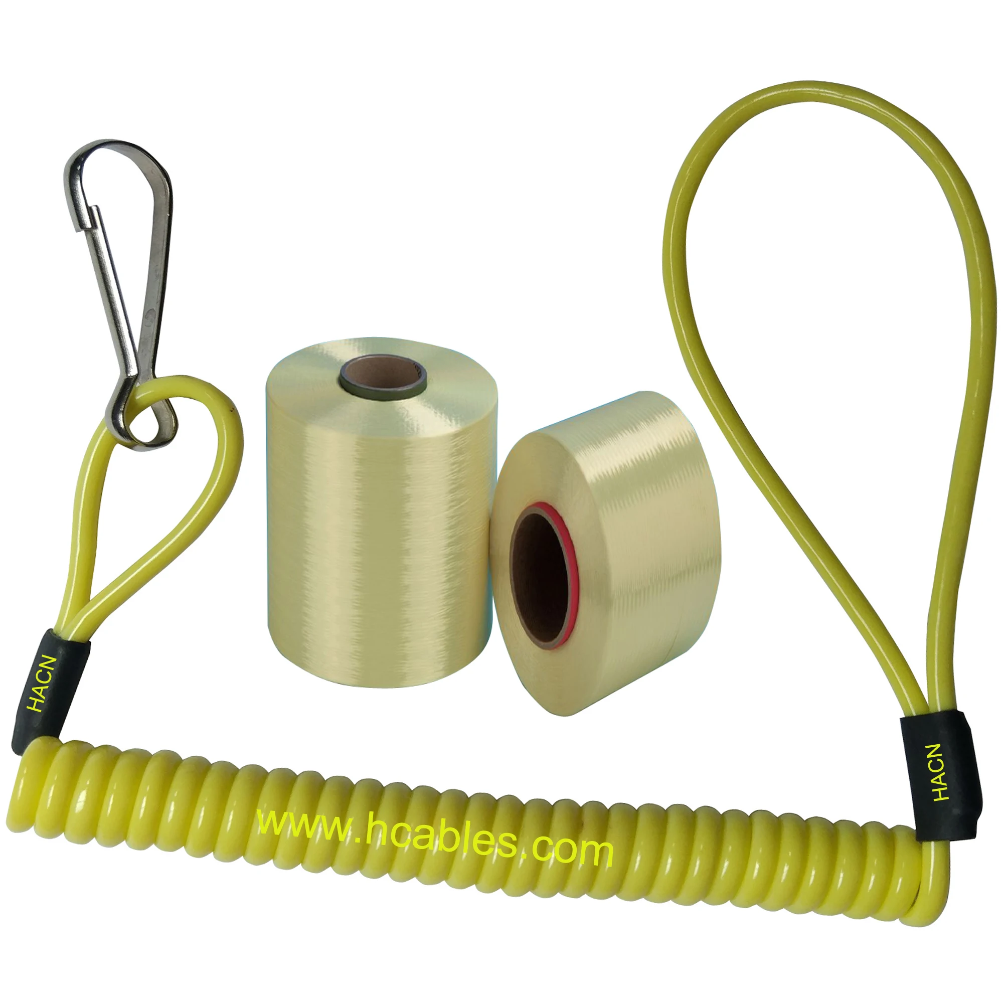 Security Tensile Strength Over 100kg Tpu Kevlar Coiled Cord Cable Buy