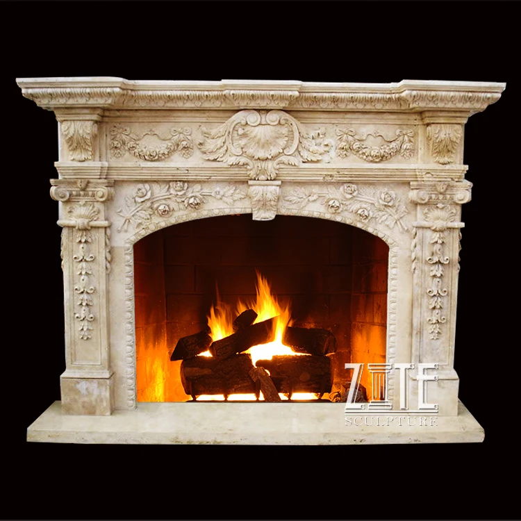 Best Detailed Carvings Marble Round Indoor Fireplace Buy Marble