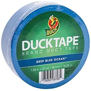 Colored Duck Tape 1.88" Wide 20 Yard Roll-Deep Oce - Colored Duck Tape 1.88" Wide 20 Yard Roll-Deep Ocean Blue. Henkel-Colored Duct Tape. Excellent For Coordinating Repairs; Color Coding Materials An