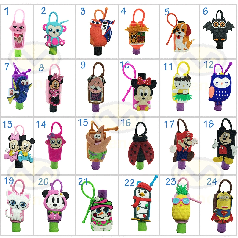 FDA Pocketbac Grade Cute Silicone Hand Sanitizer Holders