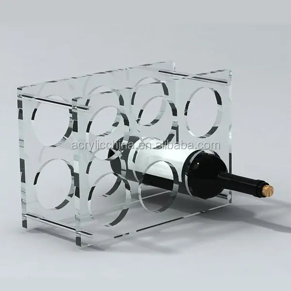 Acrylic Pos Wine Display Rack Decorative Dummy Fake Wine Bottles For