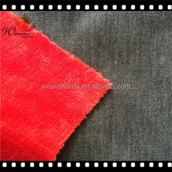 red stretch denim fabric