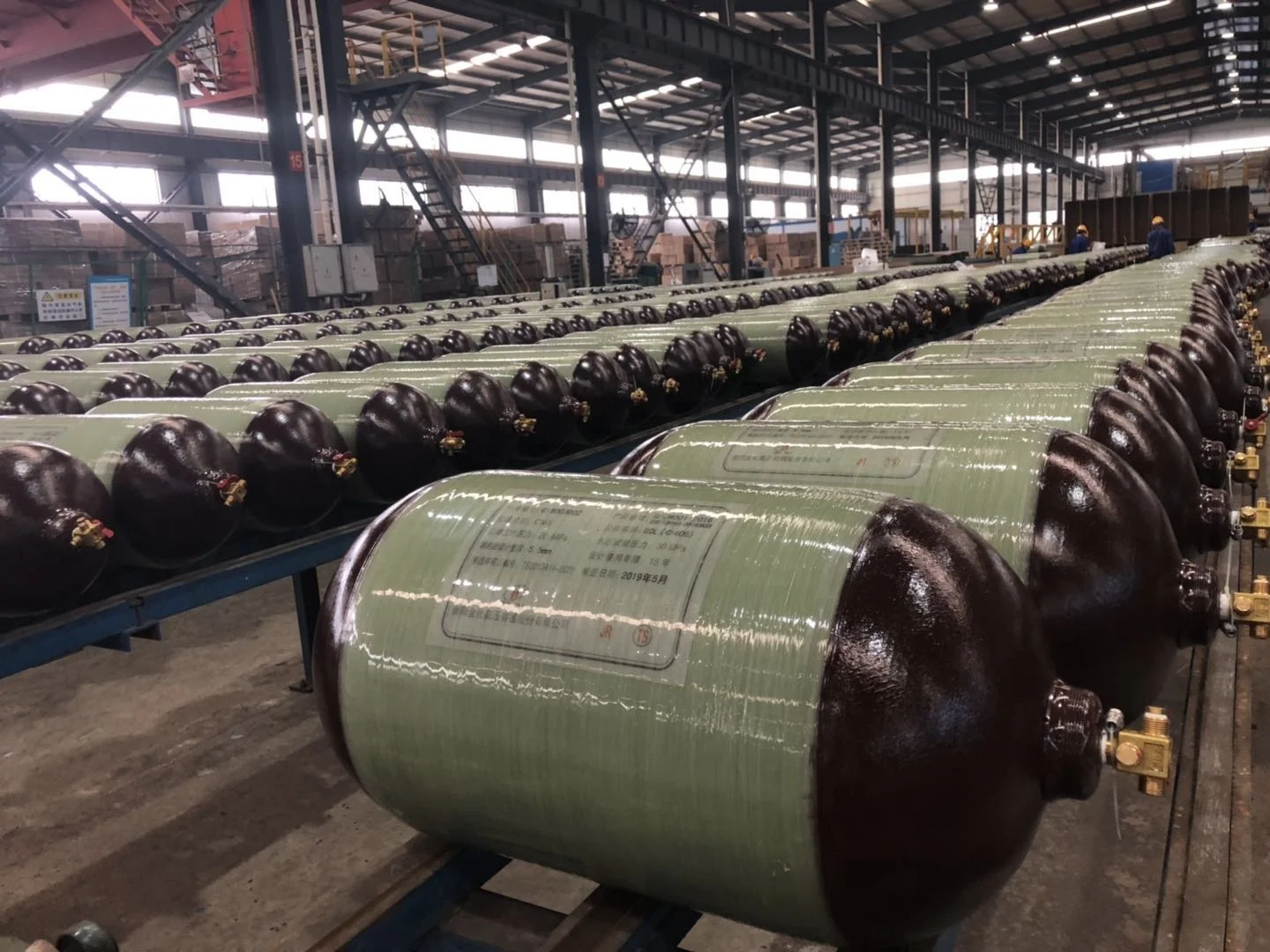 Od356 80l High Pressure Car Cng Steel Cylinder With Hoop Wrapped