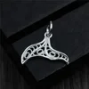 925 Sterling Silver Charms Bracelet Necklace Space Charms For Jewelry Making Whale Tail Space Charms Pendant