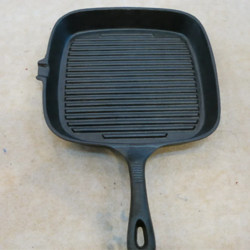 Wholesale Oil Coating Cast Iron Meat Oval Pan With Remove Handle - Buy ...