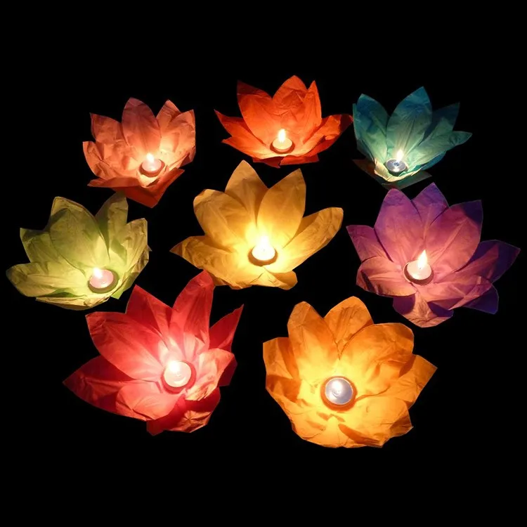 Biodegradable Floating Water Lotus Paper Lantern Buy Lotus Lantern
