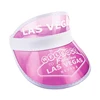 Promotional pink plastic sunvisor cap transparent pvc sun visor