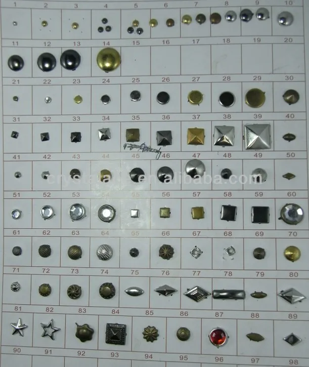 Factory wholesale nickel free brass nail head prong  rivet, metal claw brass nail heads garment rivets
