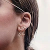 5 pairs / set romantic antique gold Stud earrings sword Simple small earring for women fashion jewelry E1912
