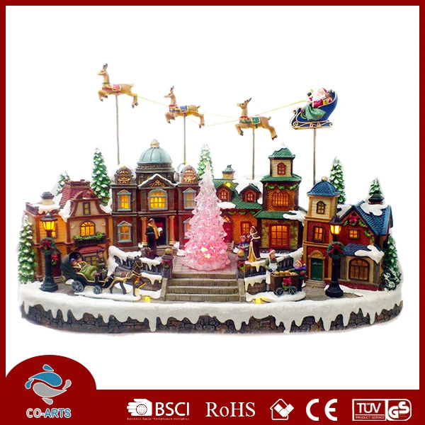 Best Selling Hot Sale Cheap New Christmas House Shaped Village