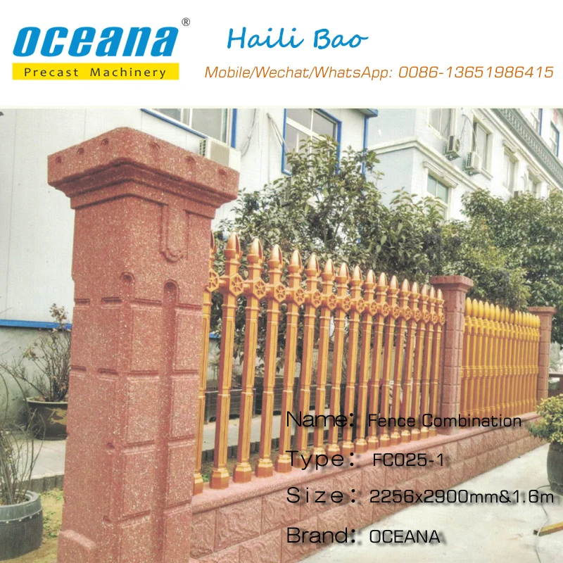 New Design High Quality Plastic Precast Concrete Fence Post Mould For