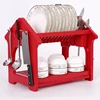 new design double black built in expandable kitchen drying plastic dish rack