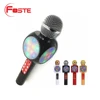 Fashion Led light 5W 1800 mAh usb mini bluetooth wireless handhold karaoke microphone