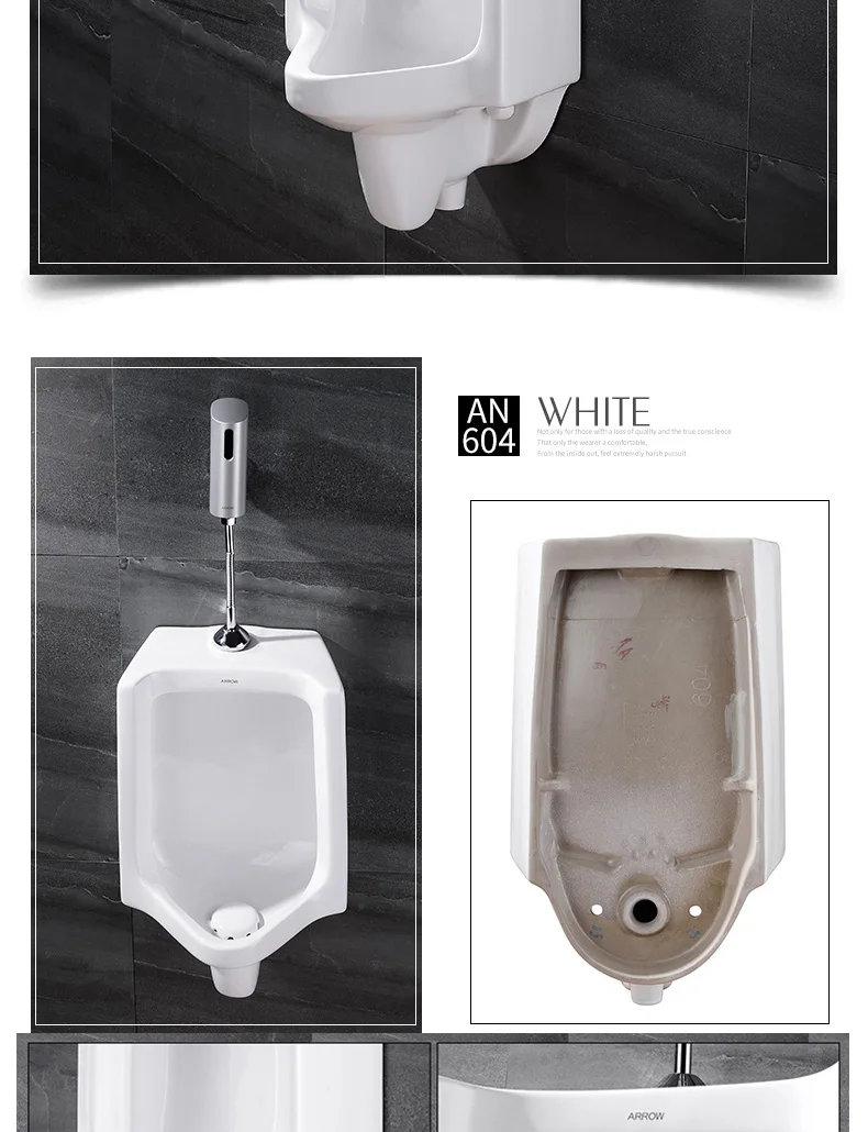 ARROW brand Chiner WC Sinetary Ware Bathroom White Ceramic Wall-mounted boy Urinal For Men