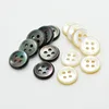 Cheap 10mm 4 Holes Tiny White and Black Natural Shell Buttons For Clothes