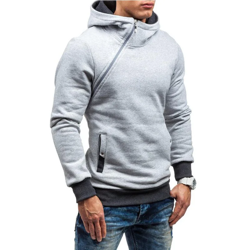 Men 280~300grams 100% Pure Cotton Embroidered Side Zip Up Pullover ...