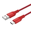 factory price braided phone charger usb type c data cable