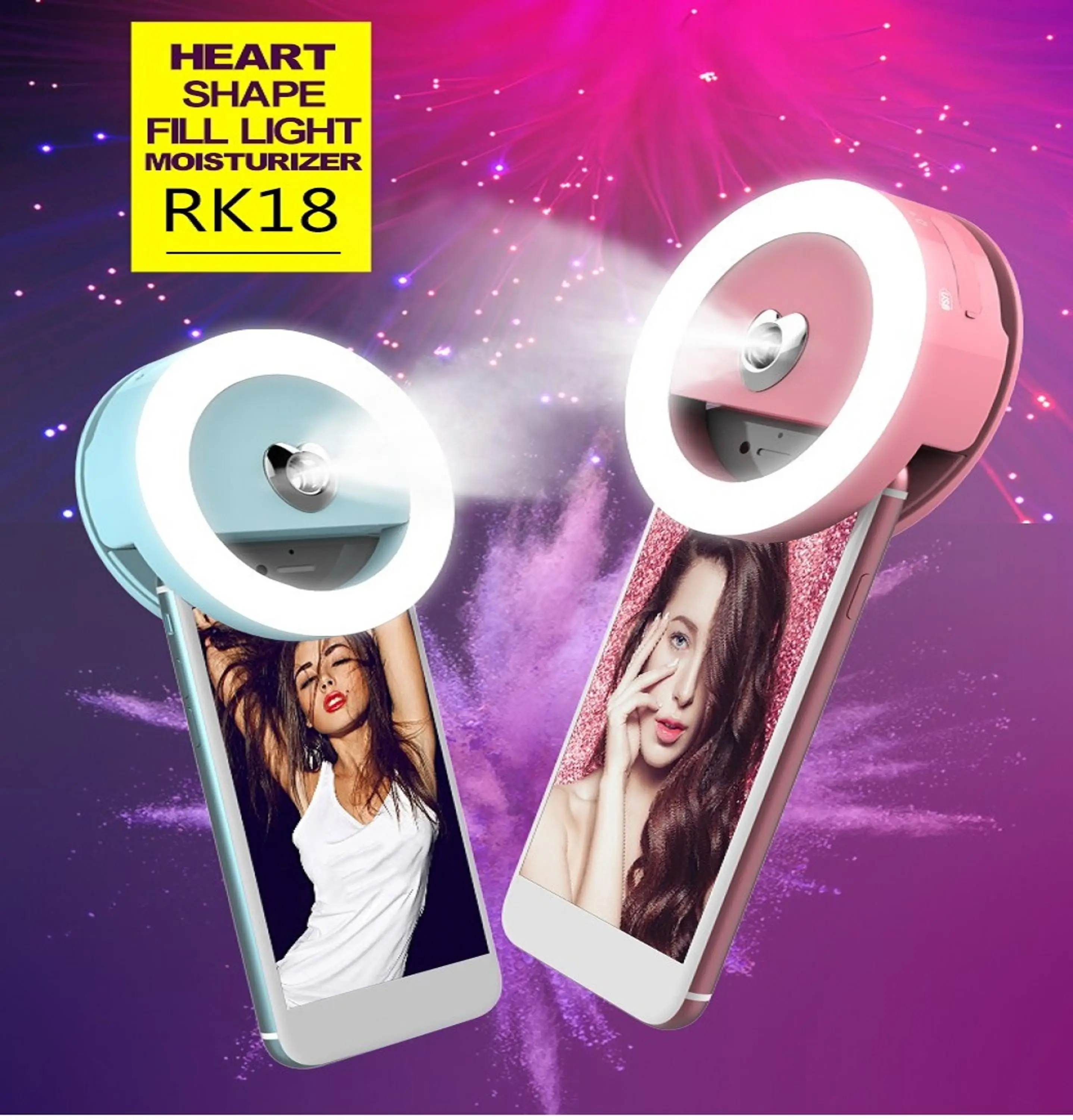 Beauty Fill Light Humidifier Selfie Spots Light Rk18 Heart Shape Fill