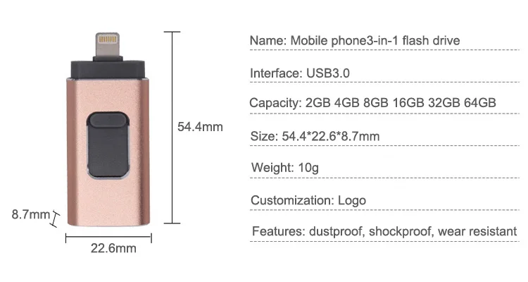 3 in 1 OTG 2.0 flash Drive