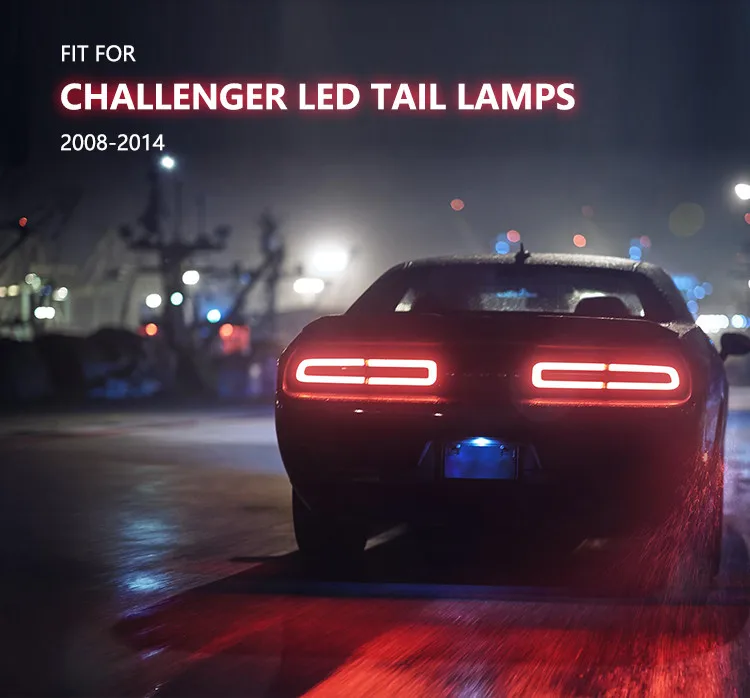 New stype LED Tail Lights For Dodge Challenger  Tail Lamp 2008 2010 2014 with Red Sequential Indicator