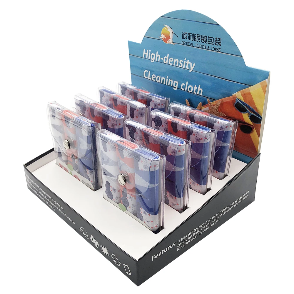 Wholesale custom different size multifunction digital printing cell phone cleaning cloth with package\n