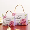custom logo gift candy Shopping Wedding Handbag Shape favour bag boxes Paper Gift Bag packaging box