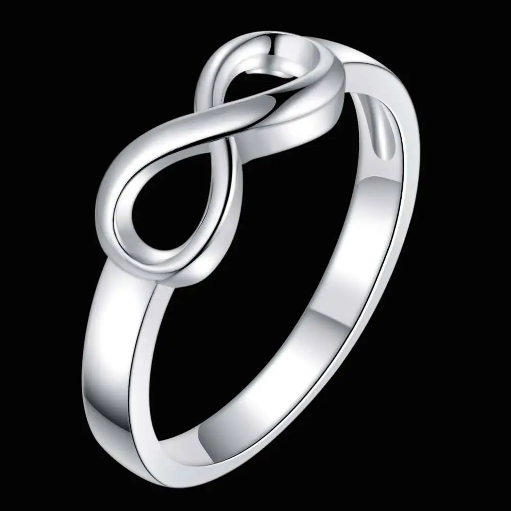 Boruo 925 Sterling Silver Ring High Polish Infinity Symbol Tarnish ...