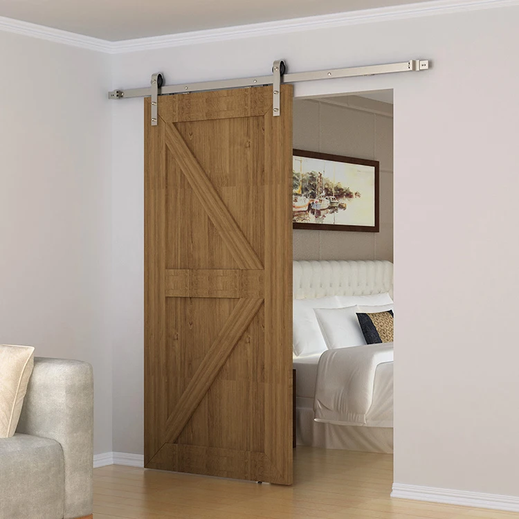 2019 Nickel Brushed Sliding Barn Door Hardware Satin Nickel Brushed