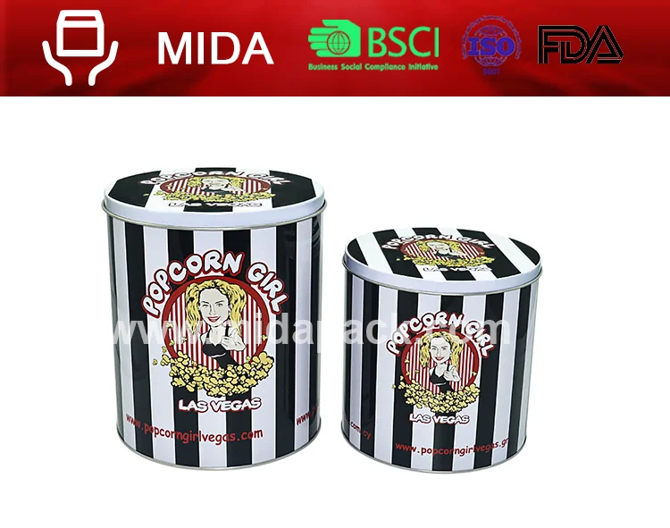 High Quality Cylinder Empty Popcorn Tins Container For Wholesale Buy Popcorn Container,Empty