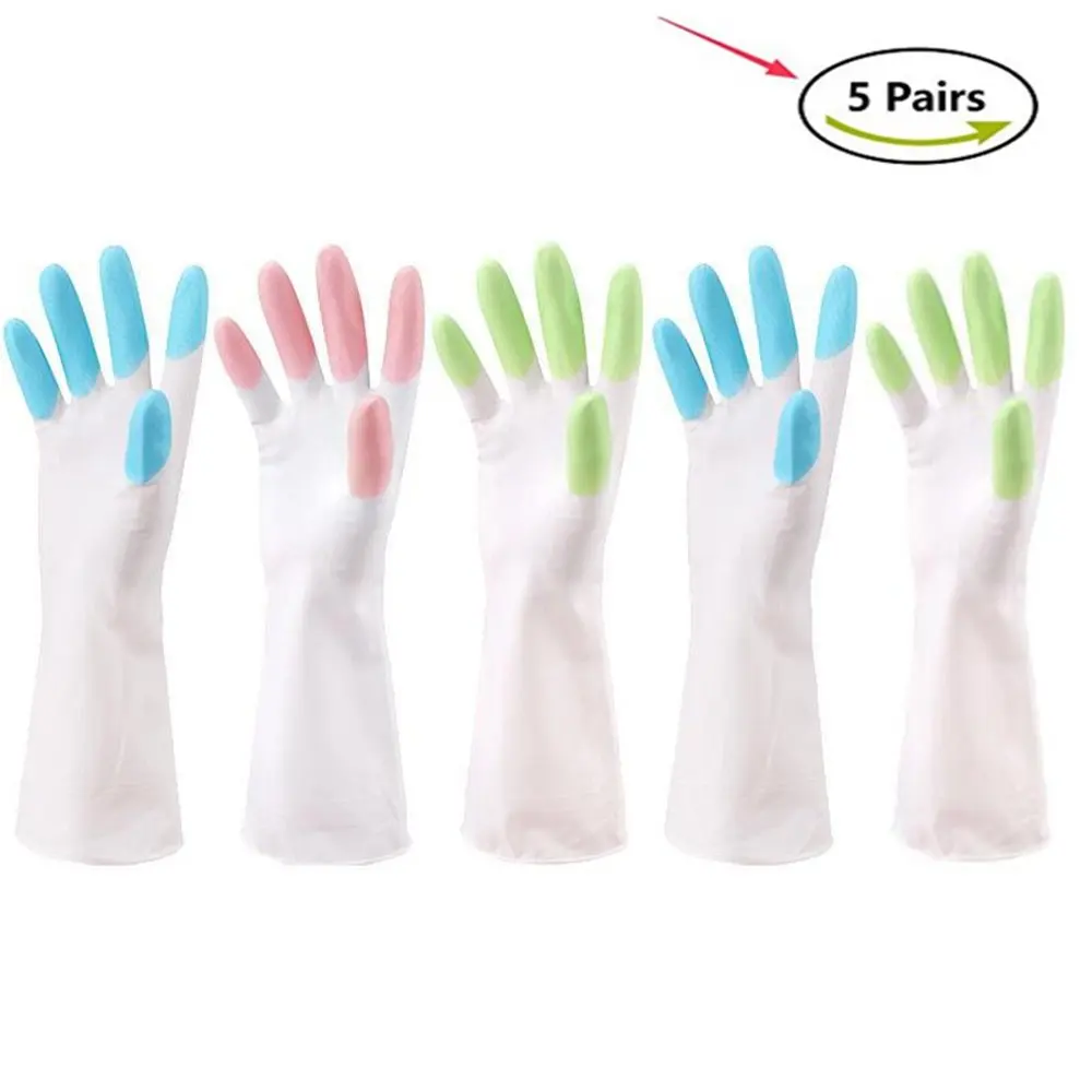 arm length rubber cleaning gloves