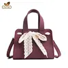 Newest pictures women trend leather bowknot handbag tote bag elegance lady fashion handbag