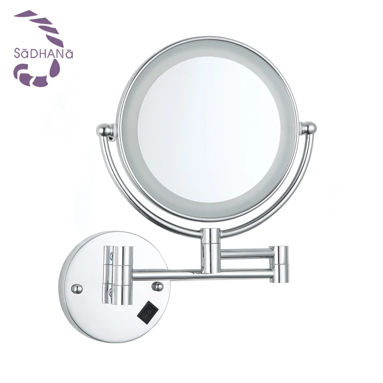 Professional Design Vanity Case With Light Mirror Wire Frame Mirror