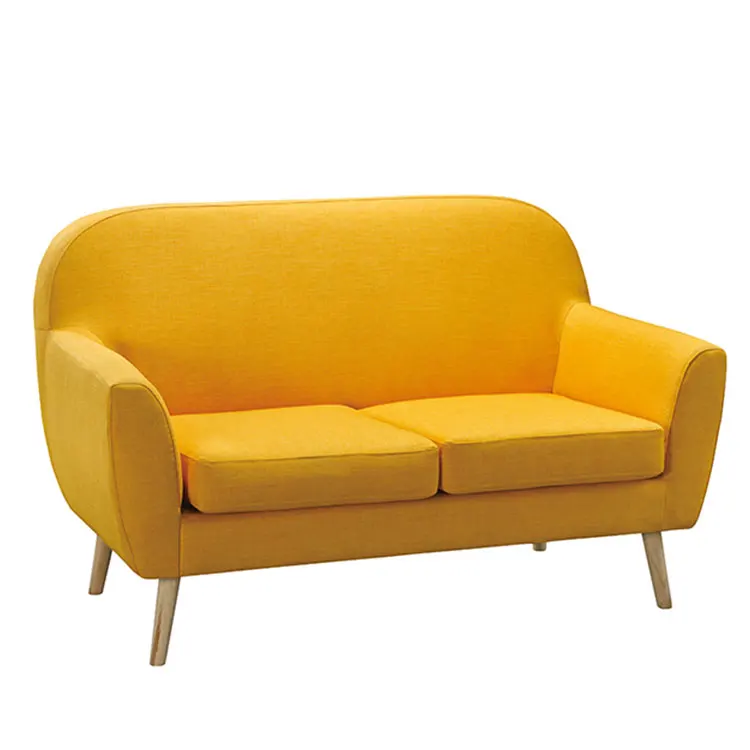 Yellow Loveseat Sofa Wholesale Fabric Sofa Living Room Sofa,2 Seat Sofa