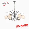Russian style simple chandelier lighting clear glass pendant light for bedroom