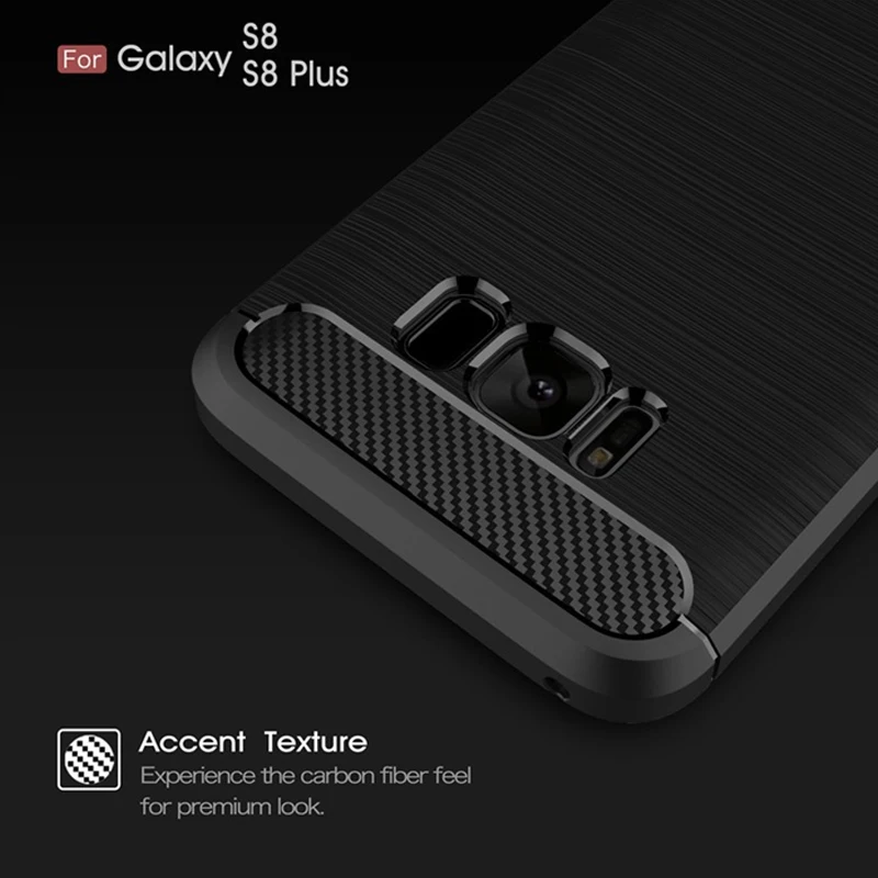 2017 New Arrival Carbon Fiber Tpu case for samsung galaxy S8 / S8 plus plus soft cover