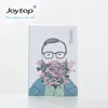 Joytop Sale Flower beard notebook with clear soft pvc cover B5 waterproof cover notebook socks design 9143