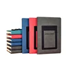 Customise A5 PU Leather Recycled Paper Refillable Planner Diary Notebook With Name Card Holder On Cover