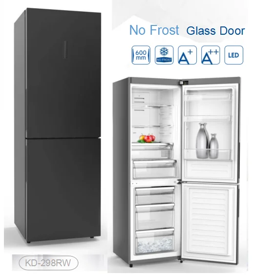 298l Double Door Half Freezer Half Refrigerator Freezer Domestic