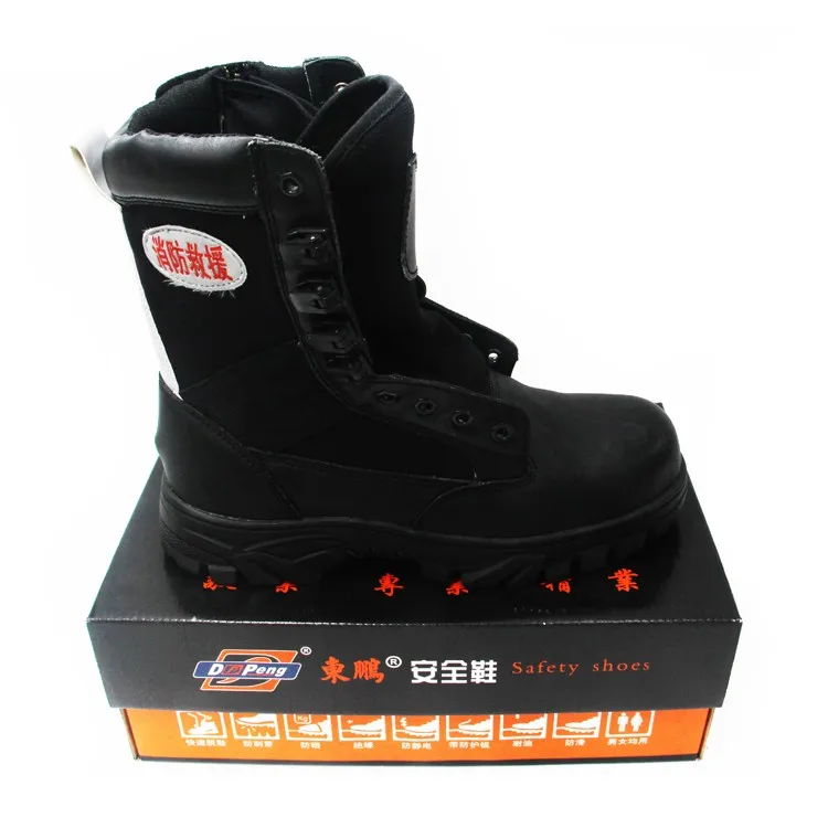 Composite Toe Leather Emergency Rescue Army Safety Boots With