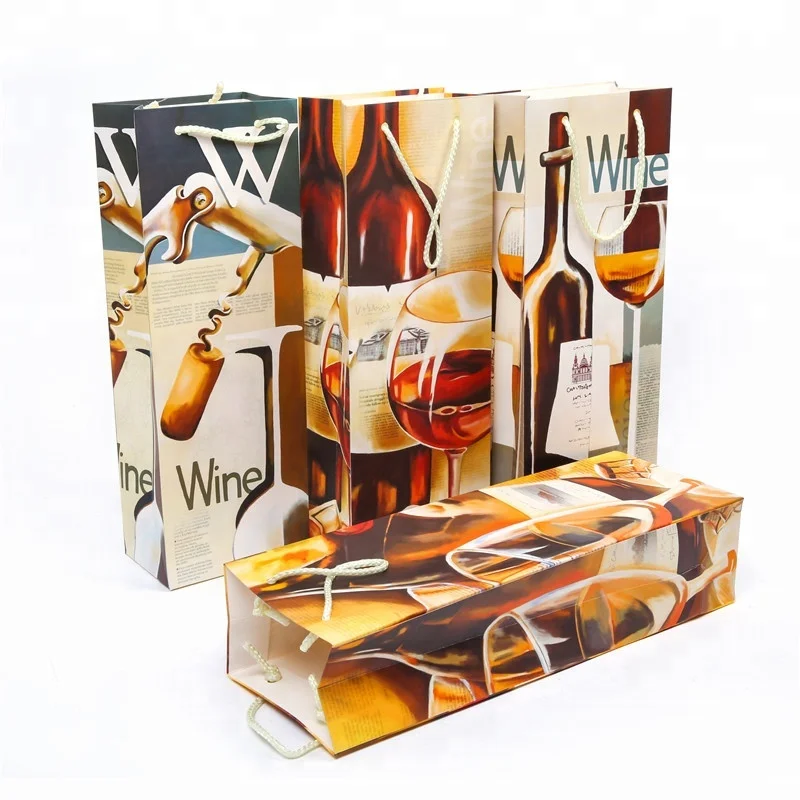 wholesale paper wine bags